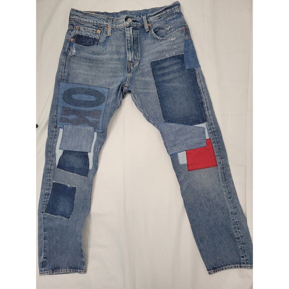 LEVIS 512 SLIM TAPER FIT Patches 5- Pocket Zip Fly  Men's JEANS Size W 33   L30 - Picture 3 of 16
